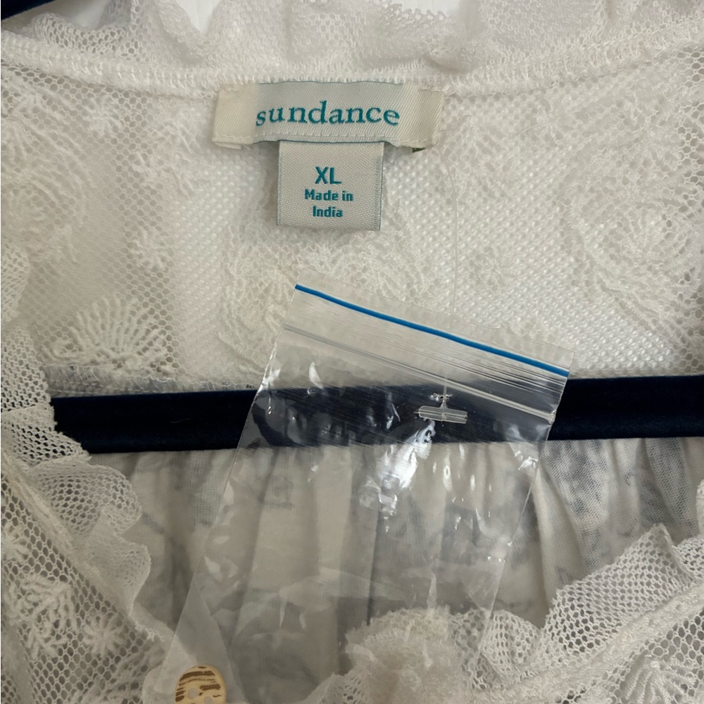 Sundance Blue and Cream Floral Blouse - Picture 2 of 5
